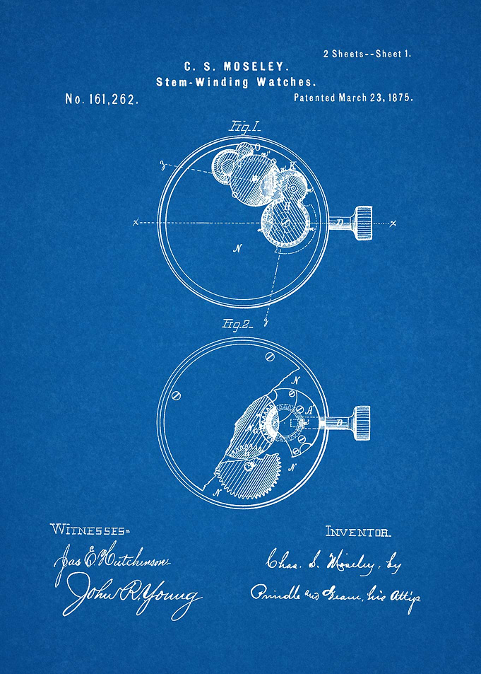 1875 Stem Winding and Sett