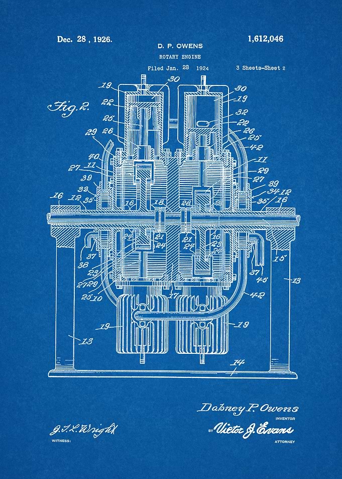 1924 Rotary Engine