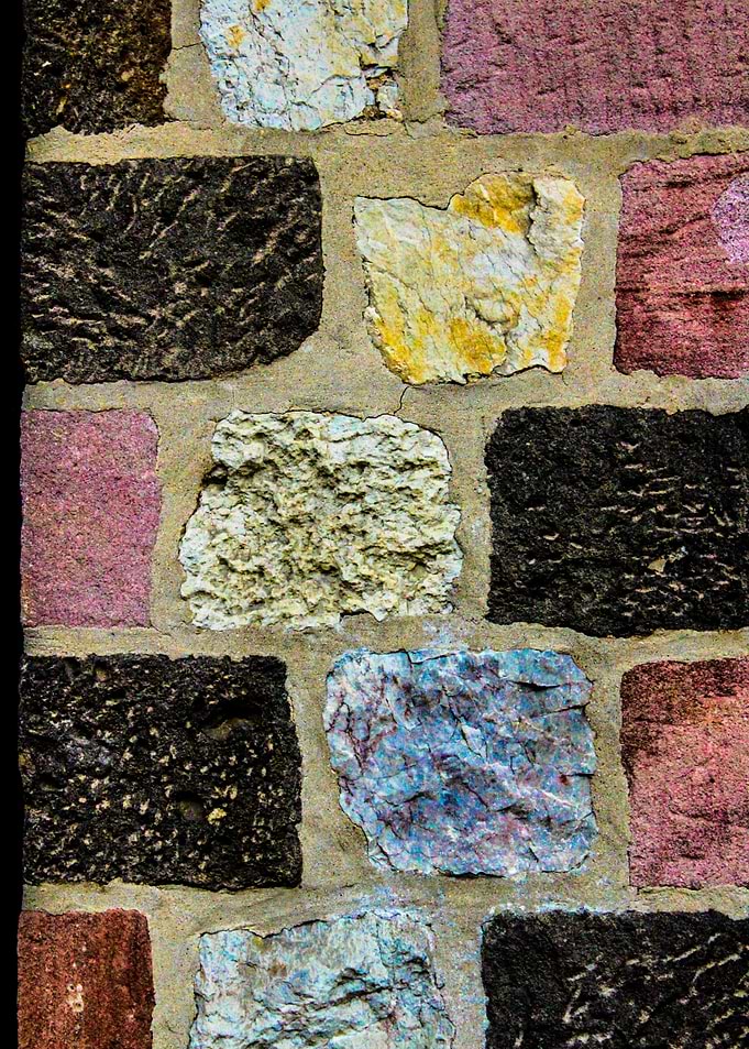 Colourful bricks