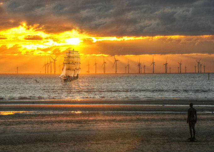 out to sea