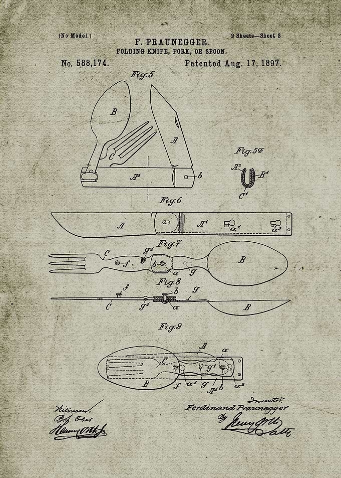 1897 Folding Knife Fork