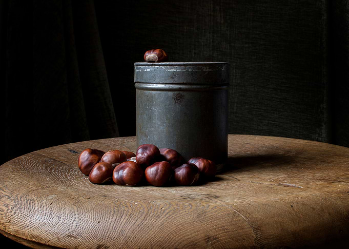 Chestnuts still life