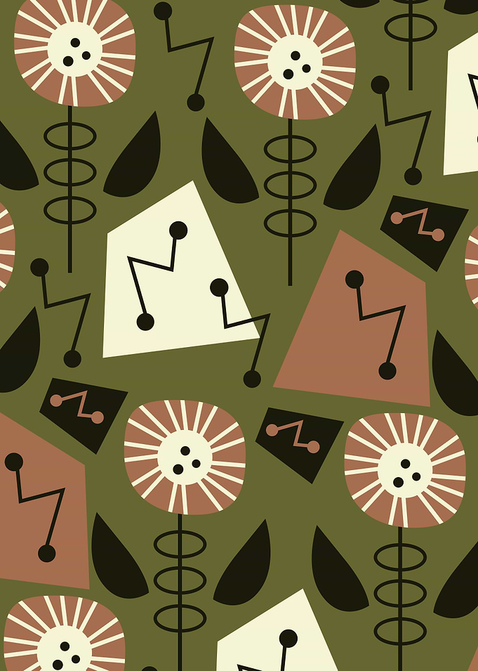 Mid-century flowers