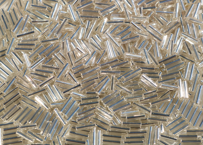 Silver tube beads