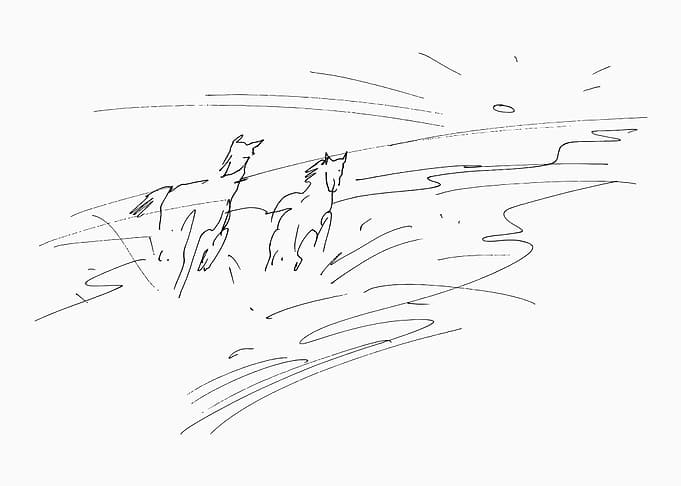 Summer Morning (Horses)