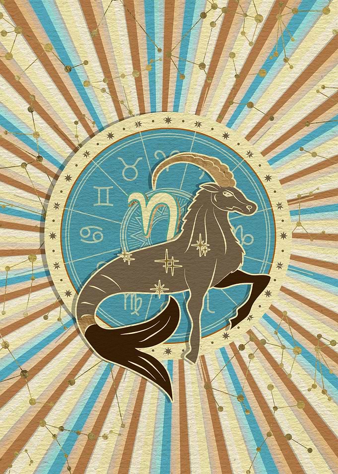 Vintage Capricorn Zodiac
