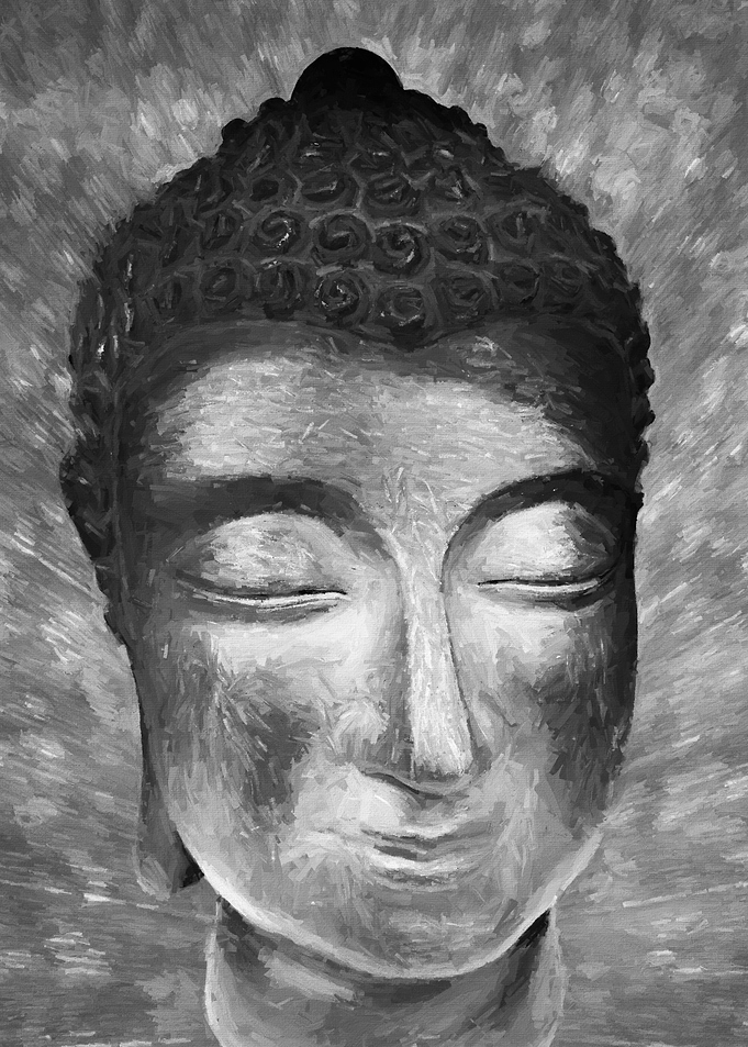 Silver Buddha Head