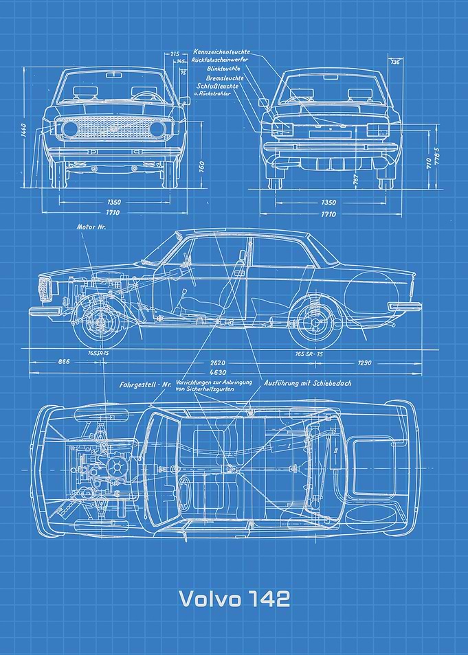 Volvo 142 Blueprint