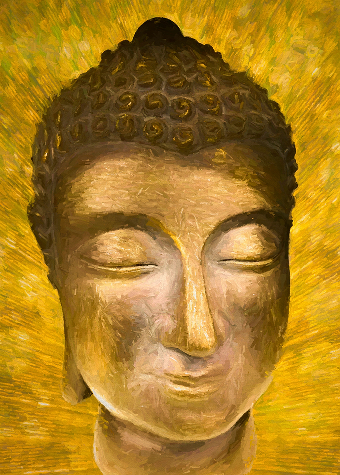 Gold Buddha Head