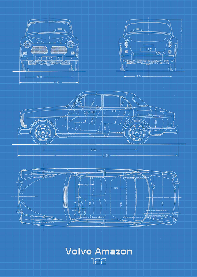 Volvo Amazon 122 Blueprint