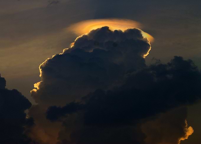 sun behind