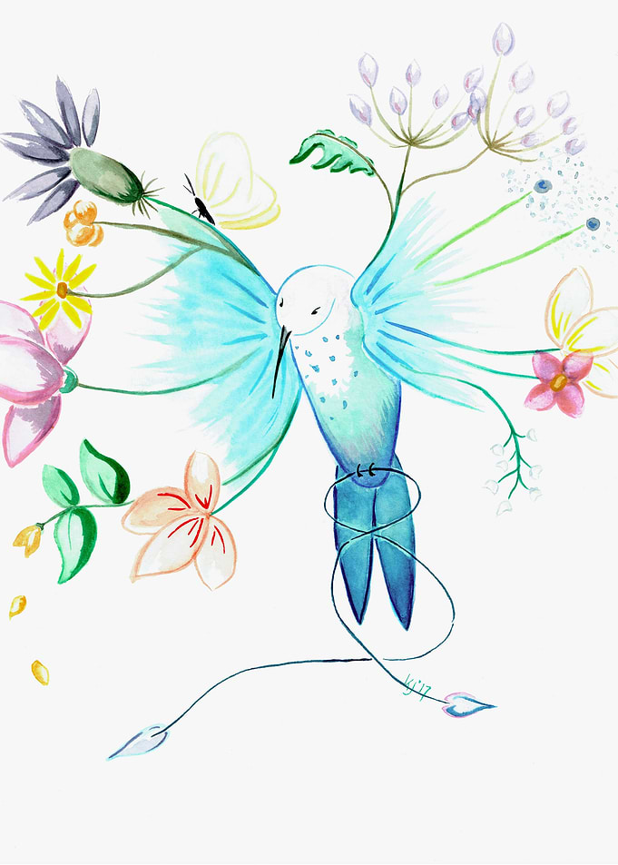 flower bird