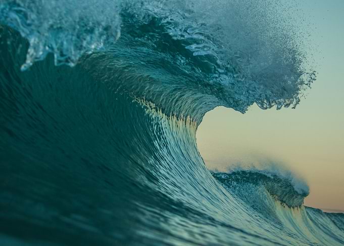 Waves at the sea