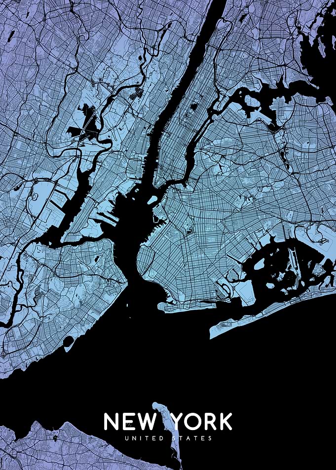 New York map(pastelcolors)