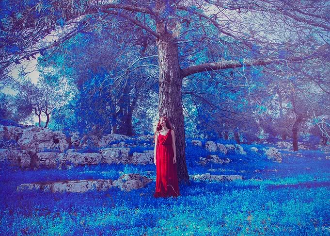 In the blue