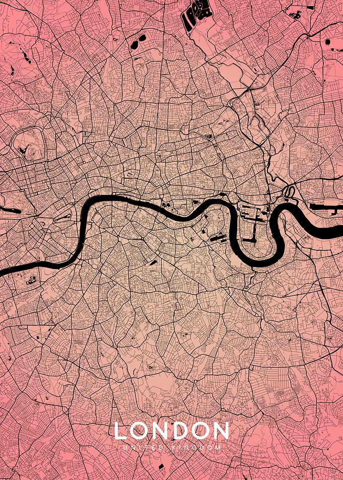 London map (pastelcolors)