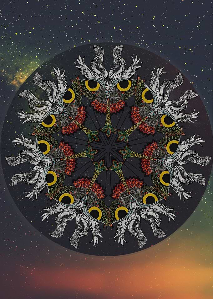 Tribal Bird Mandala