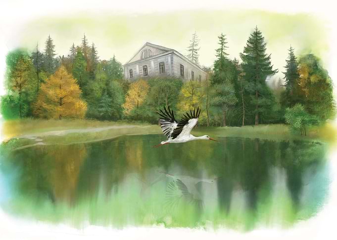 over the lake