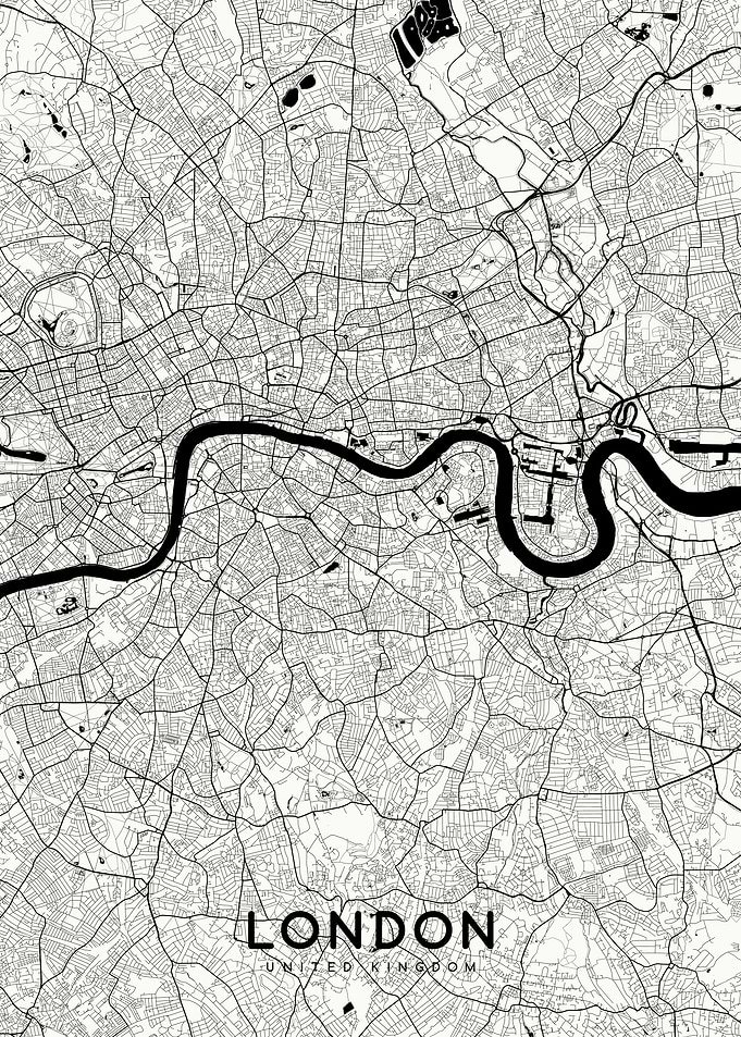London map white