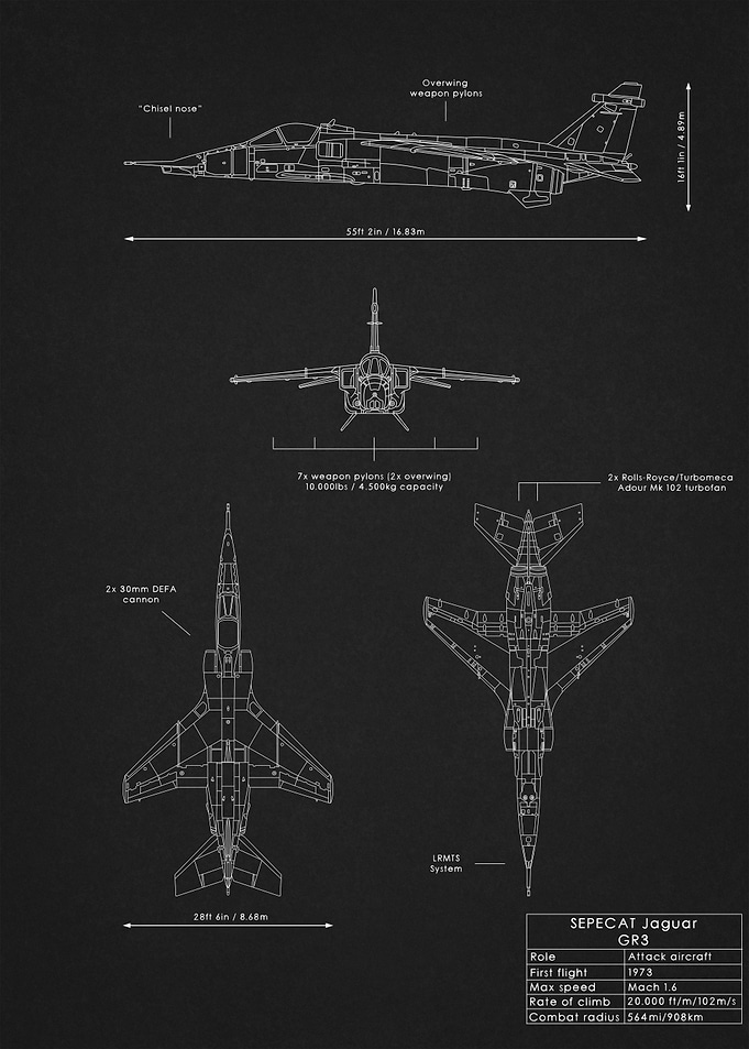 SEPECAT Jaguar Blueprint