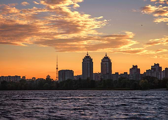 Kyiv from Dnieper river