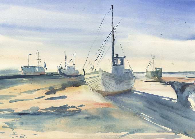Boats In Sunset