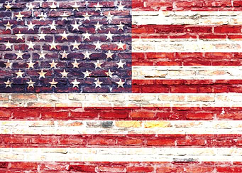 USA flag graffiti style