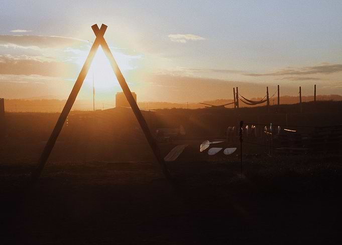 Sunset on the surf camp