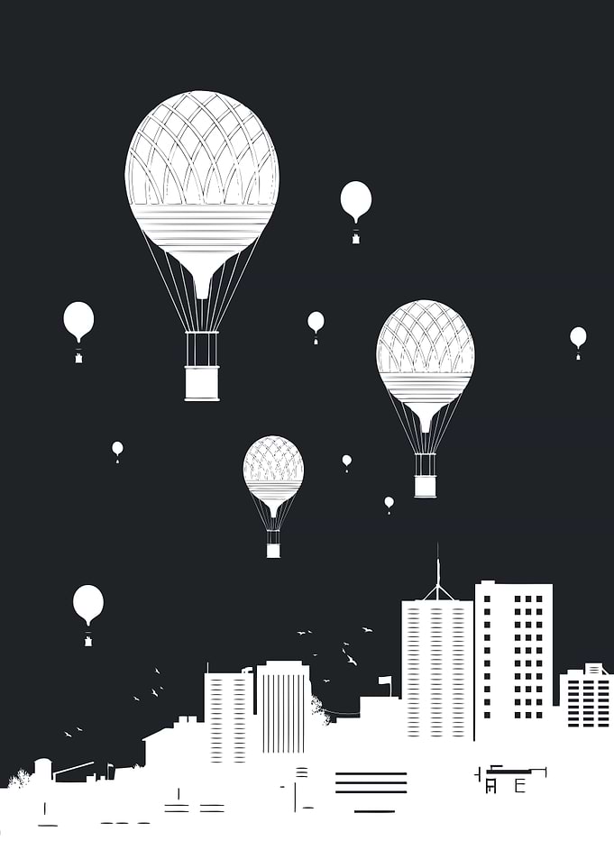 Balloons and the city II