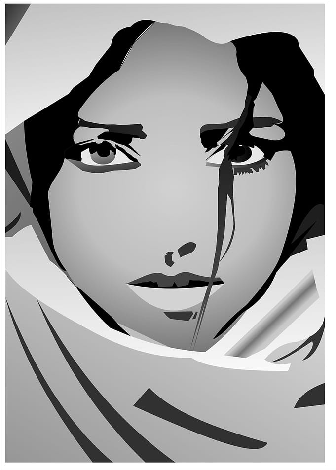 girl with white hood