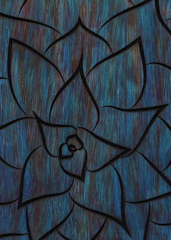 Dark Blue Succulent