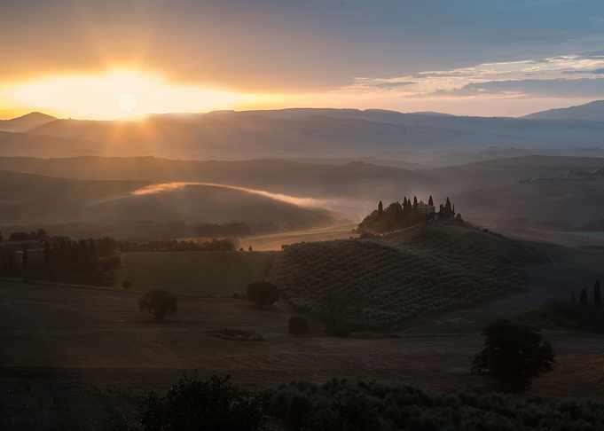 Sunrise over Toscany