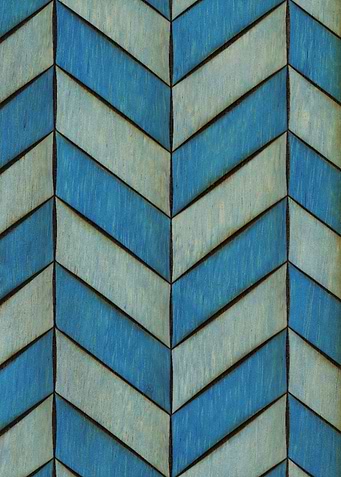 Blue Herringbone