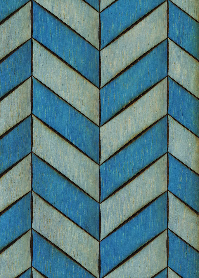 Blue Herringbone