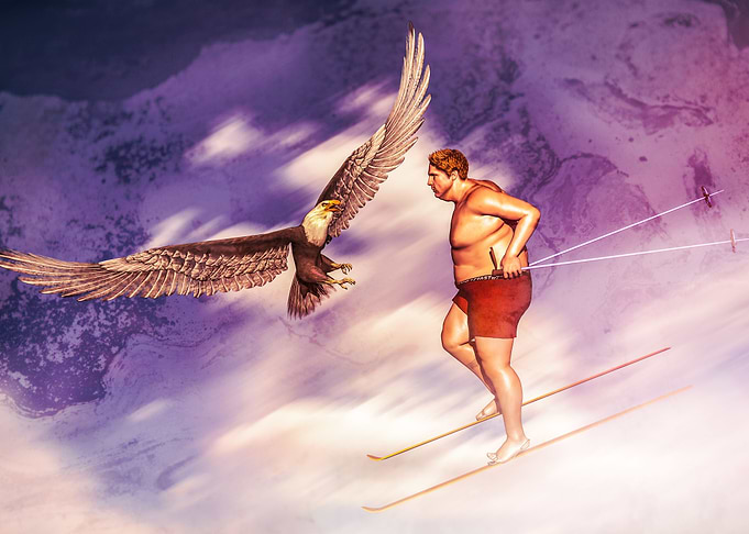 Eagle VS Summer Skier