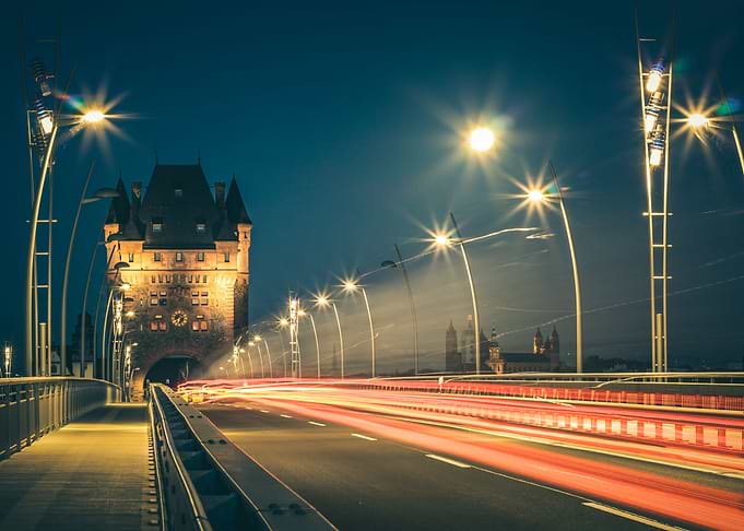 Nibelungenturm at Night