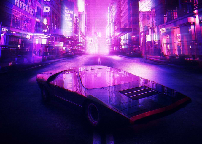 Delorean synthwave future