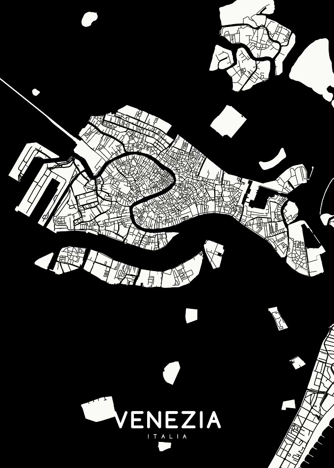 Venezia map white