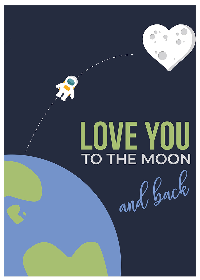 Love you to the moon and b