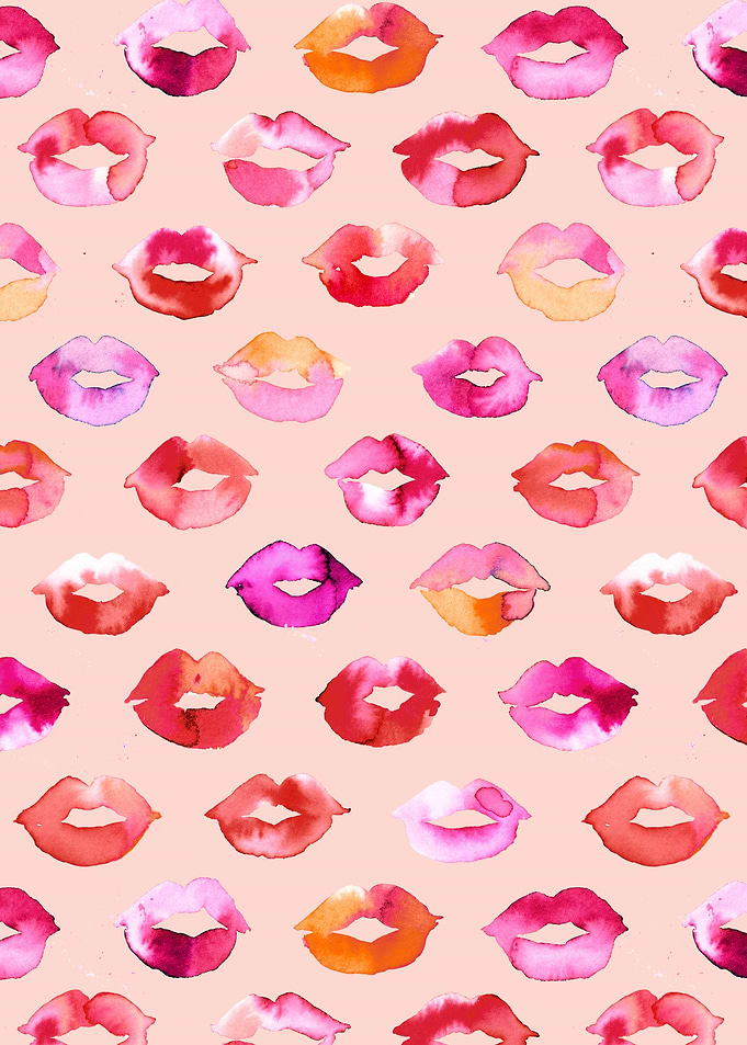 Sweet Red Lips Kisses