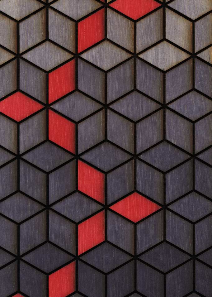 Grey Black Red Cubes