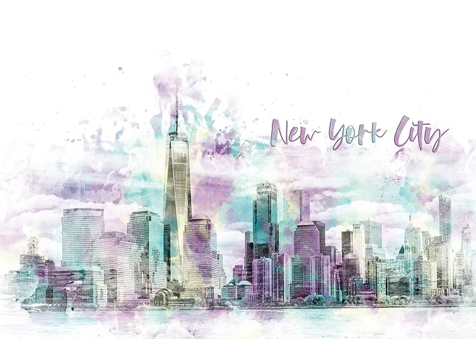 Modern Art NYC Skyline