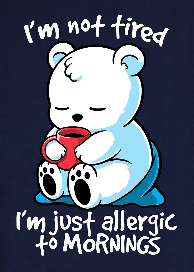 Tired polar bear