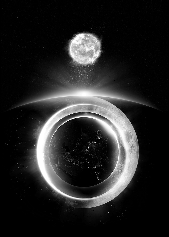 BW Space with Sun