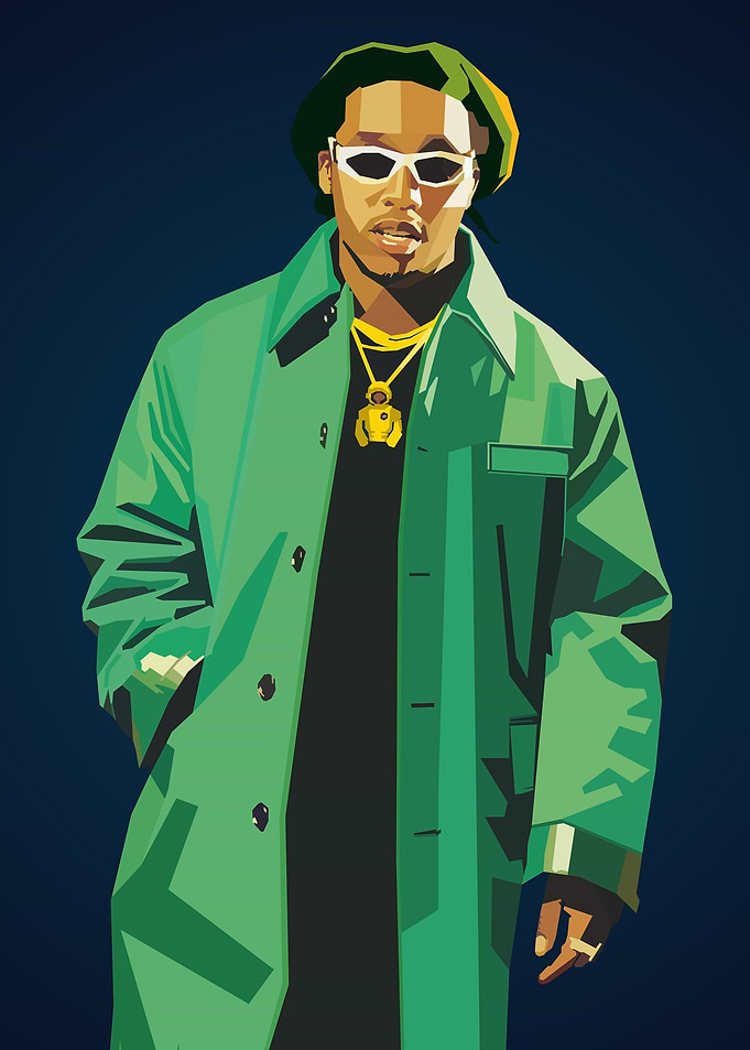 Migos Takeoff WPAP Pop Art