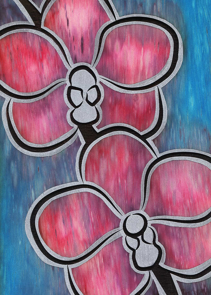 Pink Blue Orchid
