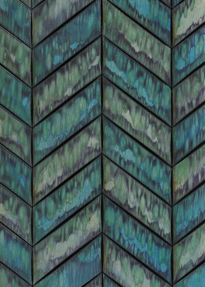 Grunge Green Herringbone