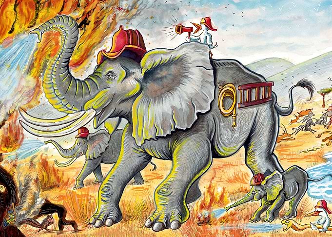 Elephant firefighter