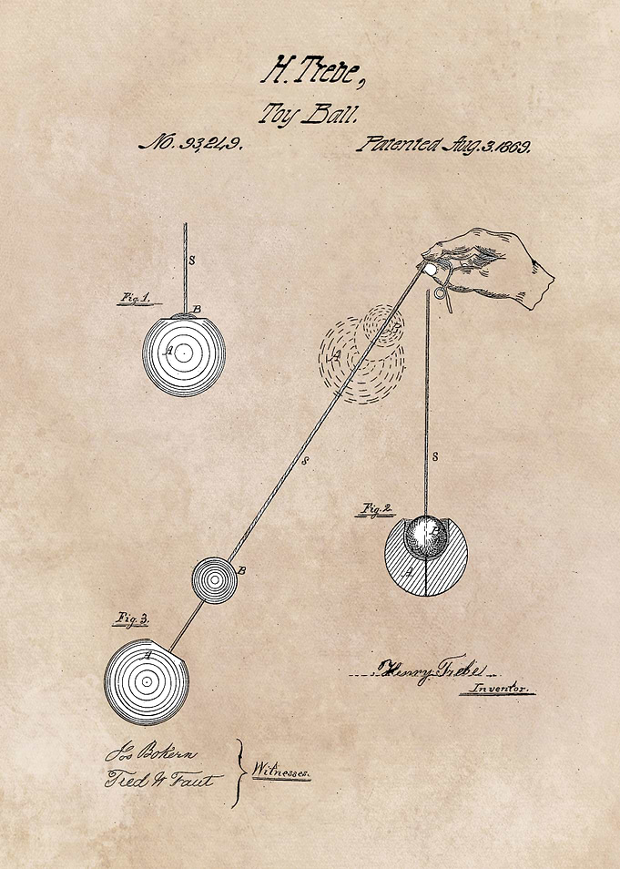 patent Trebe toy ball 1869