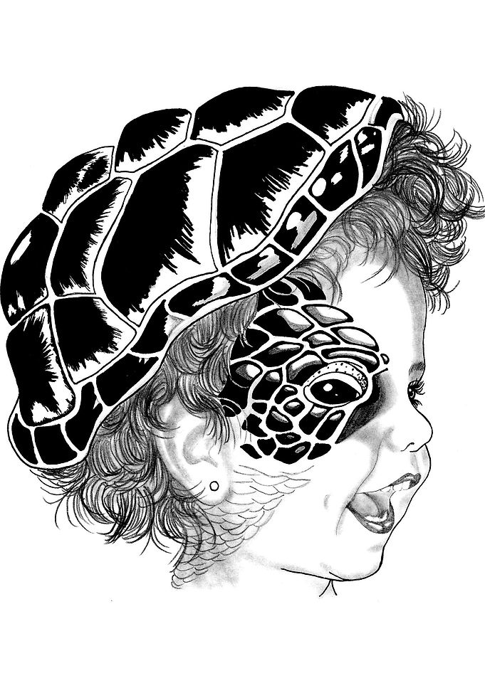 Turtle face girl